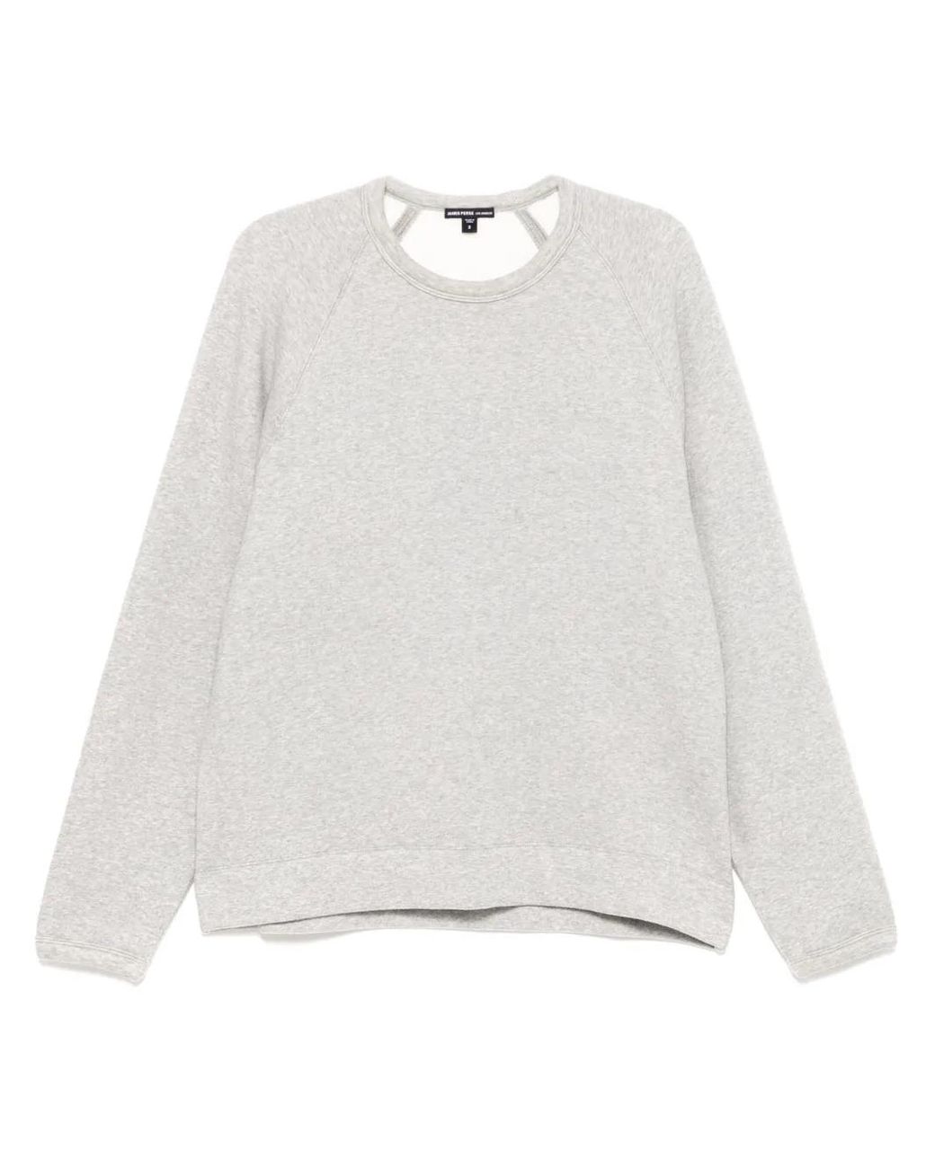 James Perse White Cozy Raglan Sweatshirt for men