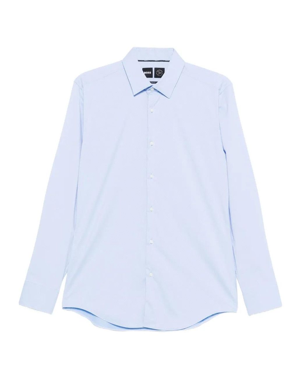 Boss White Long-Sleeved Button-Up Shirt for men