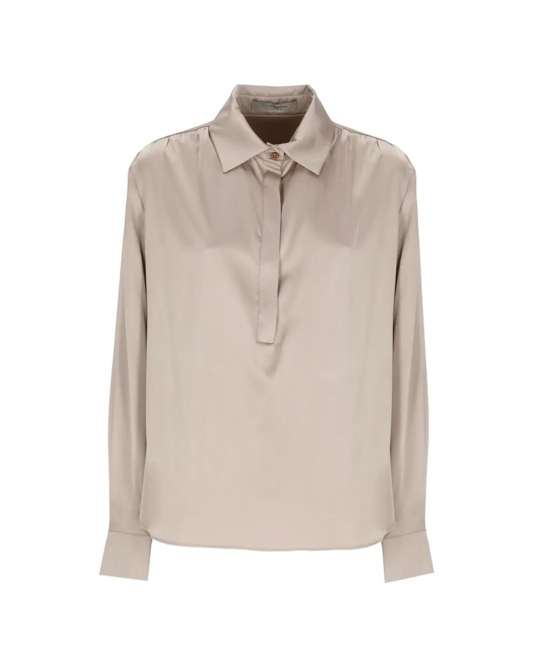 D.exterior Natural Blouse À Fronces