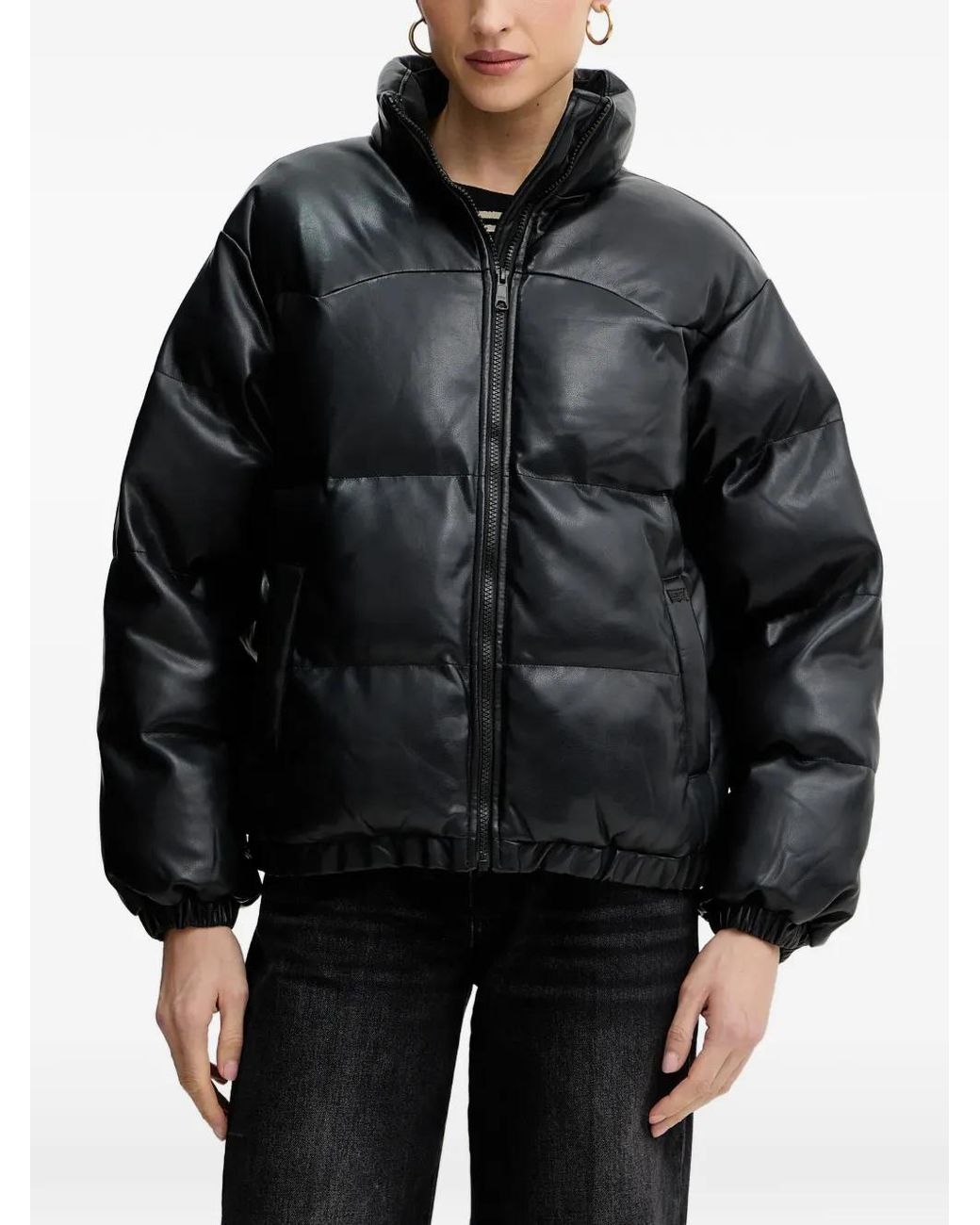 Levi's Black Noe Western Zip-Up Puffer Jacket