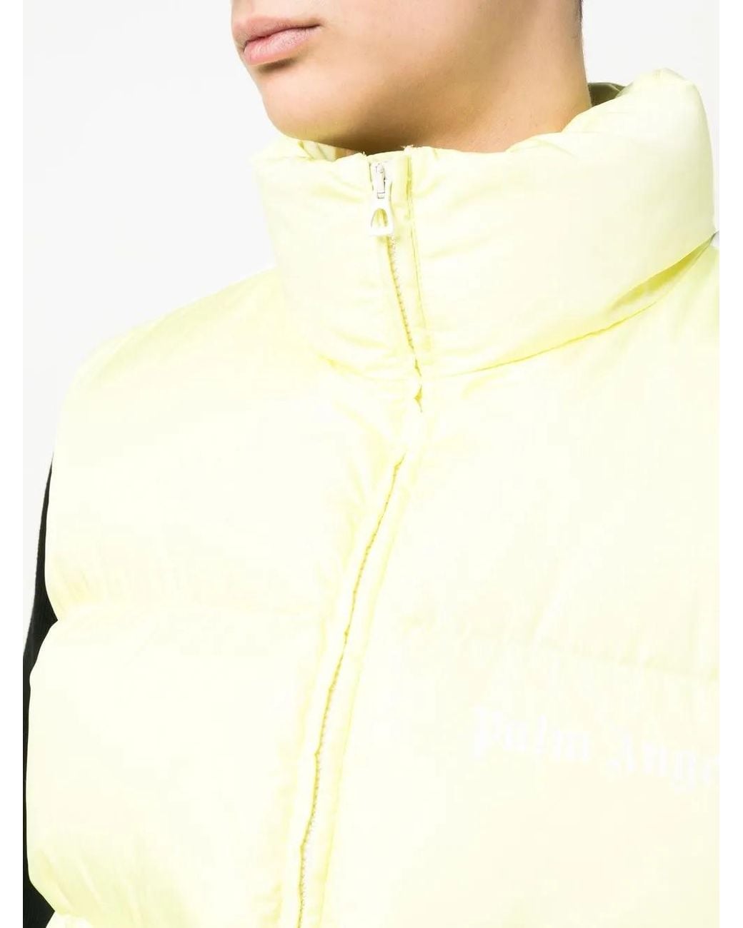 Palm Angels Yellow Zip-Fastening Padded Jacket for men