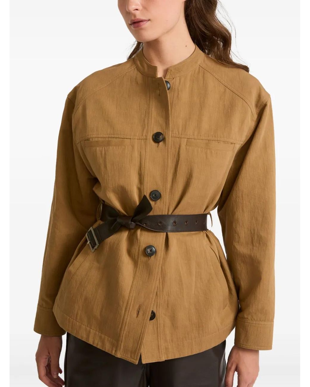 Yves Salomon Natural Belted Jacket