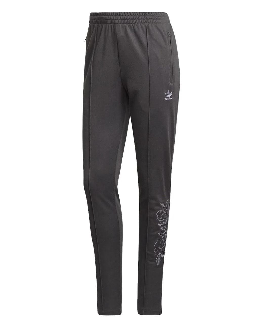 Adidas Gray Superstar Floral Track Pants