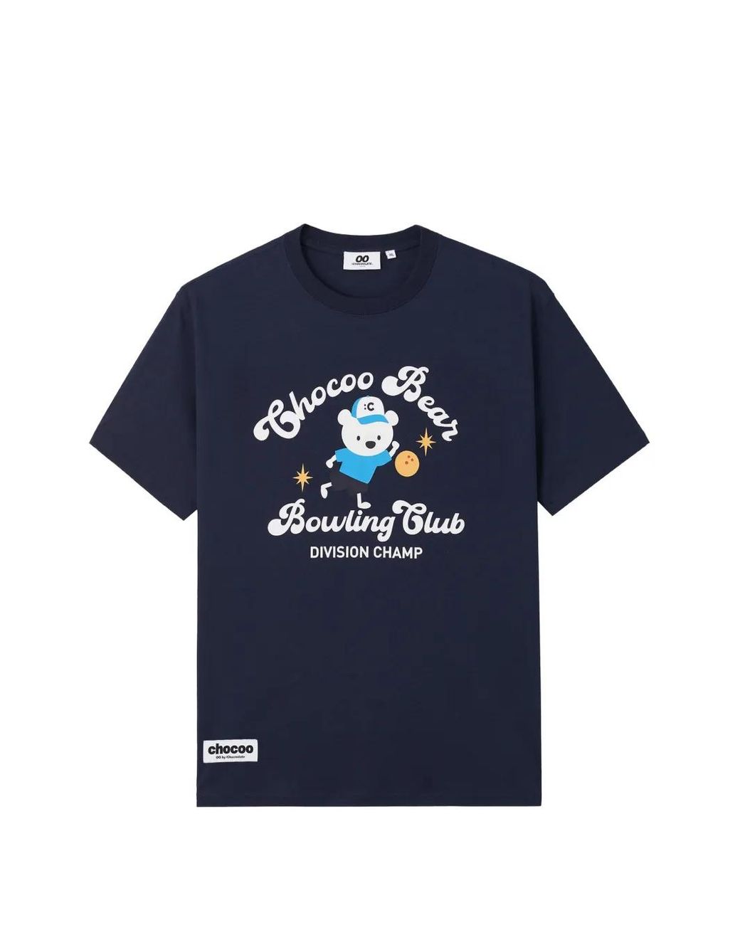 Chocoolate Blue Bear-Print Cotton T-Shirt for men