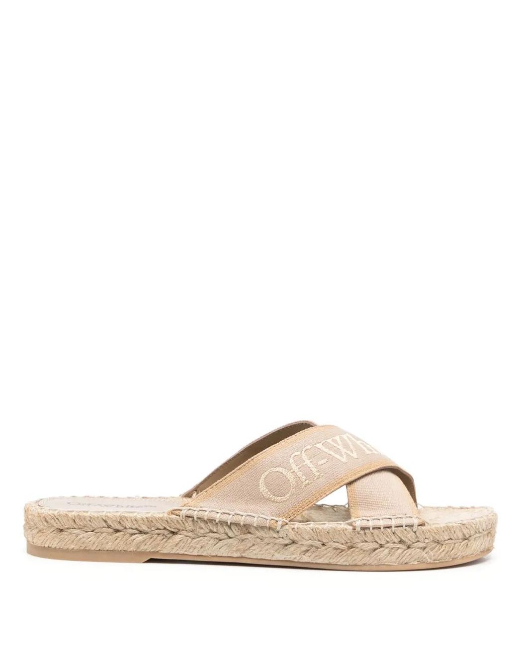 Off-White c/o Virgil Abloh Brown Bookish Criss Cross Espadrille