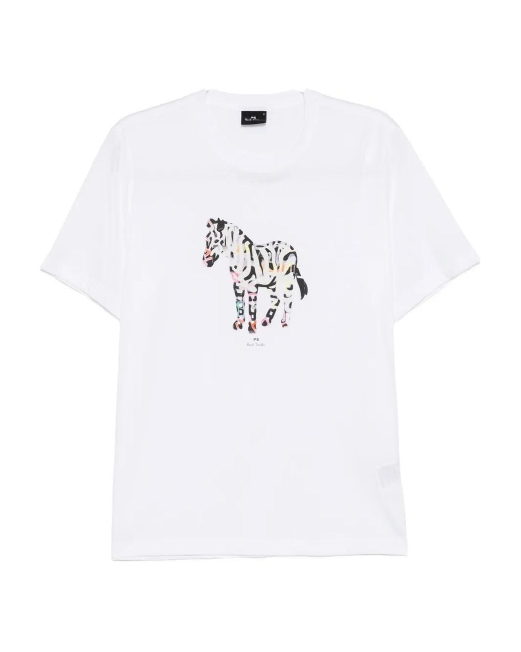 Paul Smith White Graphic-Print T-Shirt for men