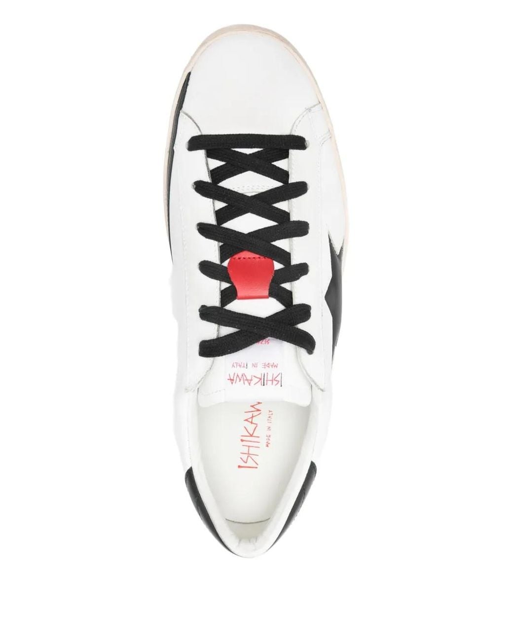 Ishikawa White Leather Sneakers for men