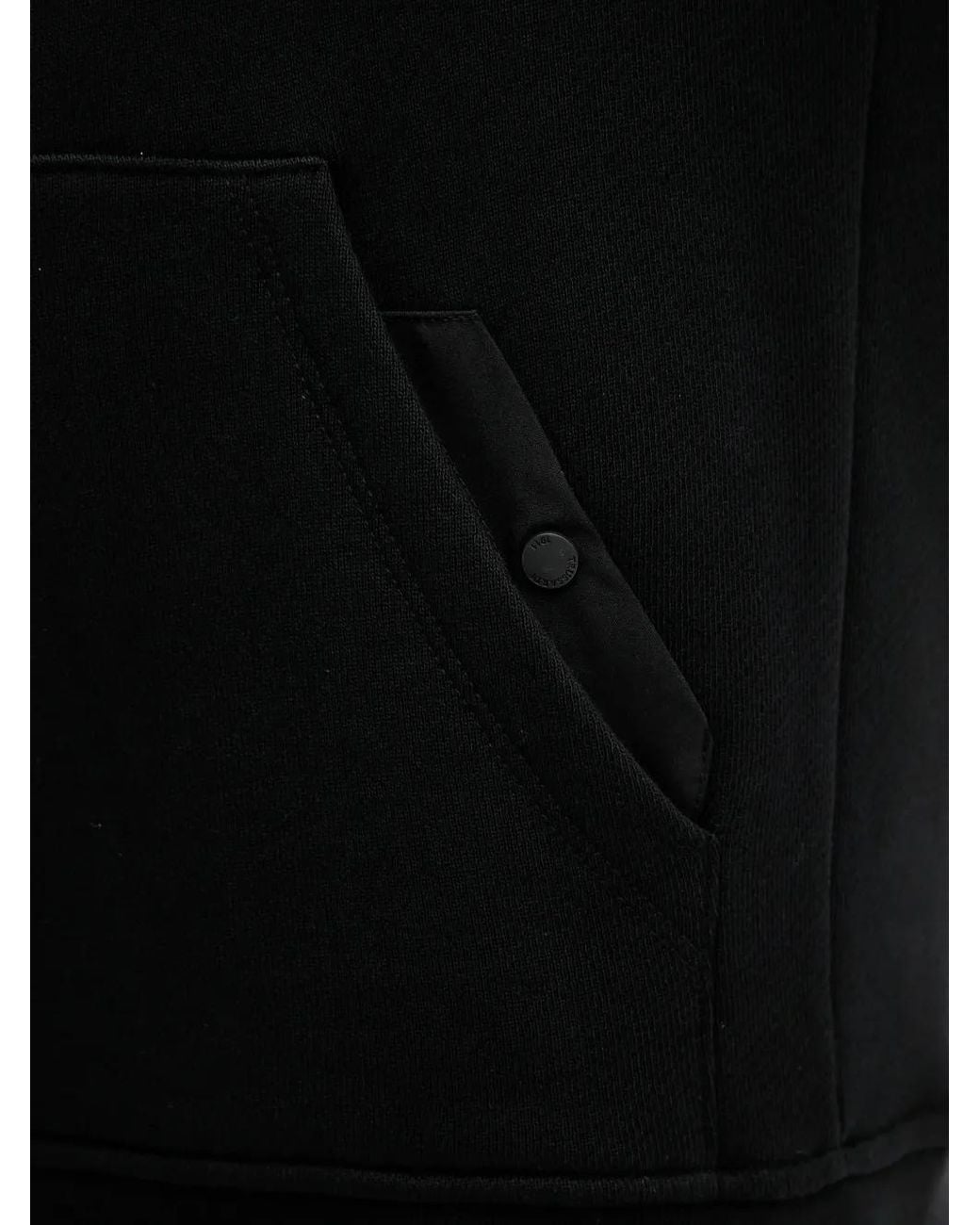 Trussardi Black Diagonal Drawstring Hoodie for men