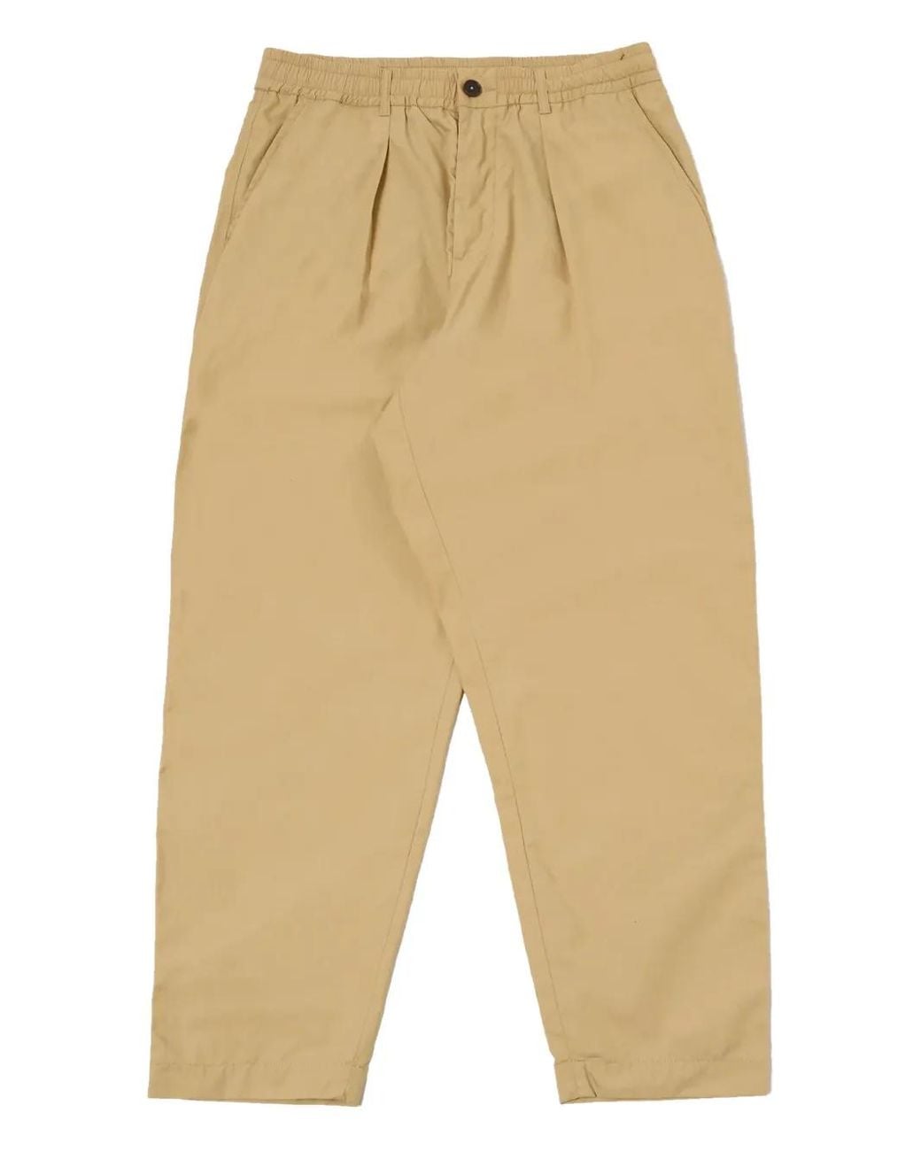 Universal Works Natural Pleated Utility Trousers for men