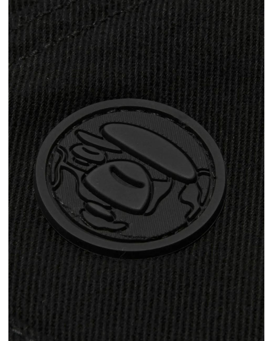 Aape By A Bathing Ape Black Logo-Embroidered Cotton Shorts for men