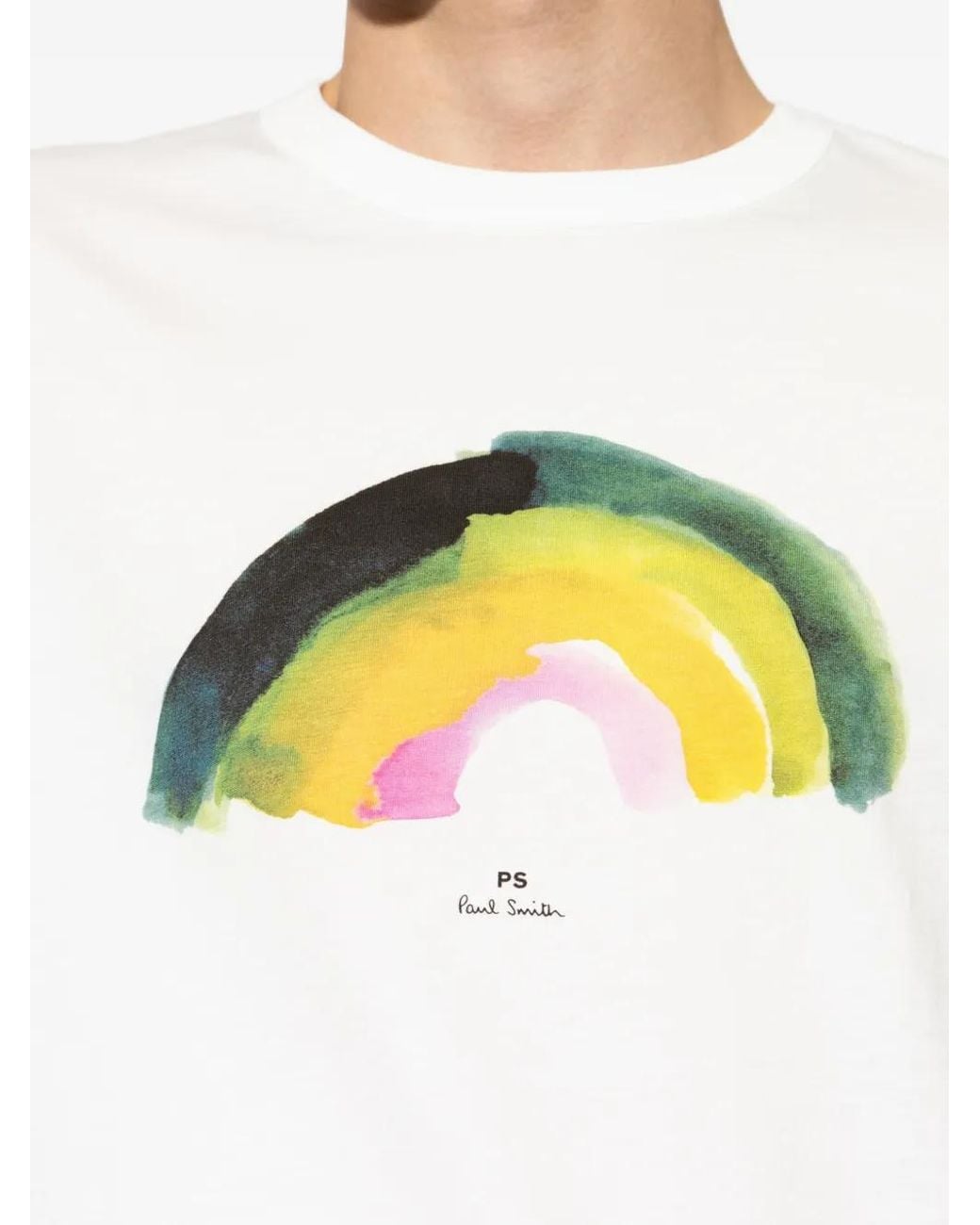 Paul Smith White Graphic-Print T-Shirt for men