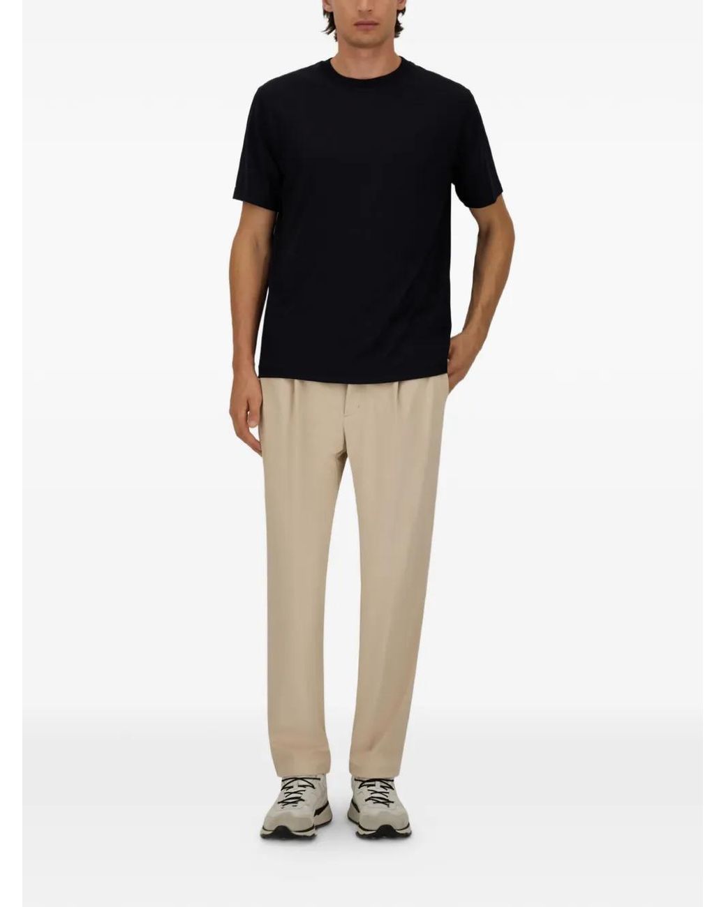 Herno Natural Pleated-Front Trousers for men