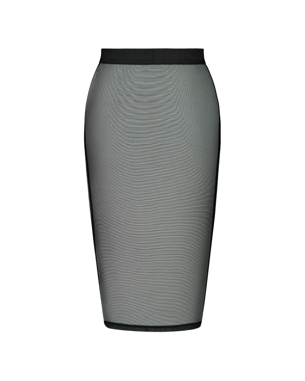 Bordelle Gray Zenna Mesh Pencil Skirt