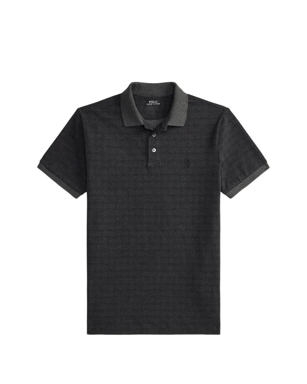 Polo Ralph Lauren Black Prince Of Wales Check Polo Shirt for men