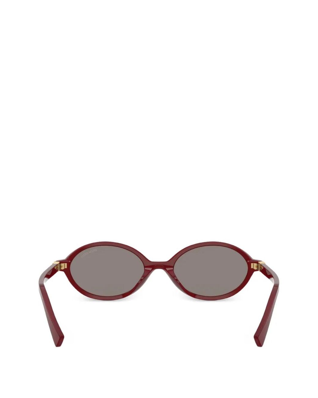 Miu Miu Red Oval-Frame Sunglasses
