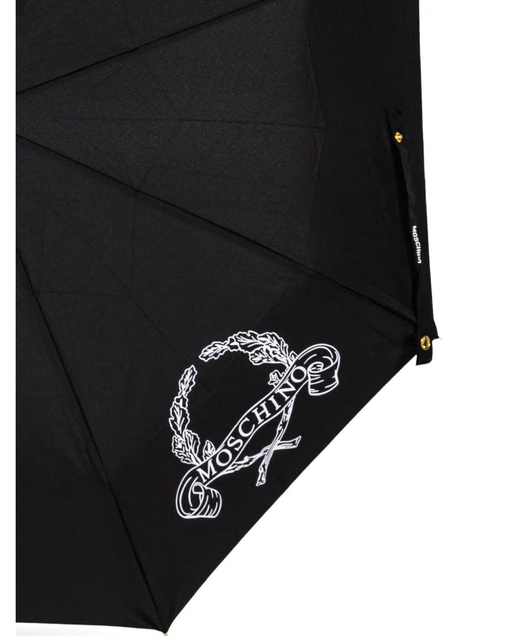 Moschino Black Regenschirm mit Logo