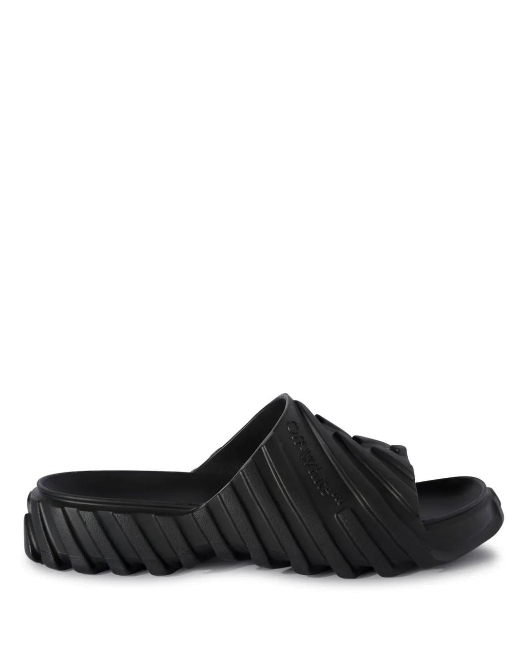 Off-White c/o Virgil Abloh Black Off Exploration Sliders for men