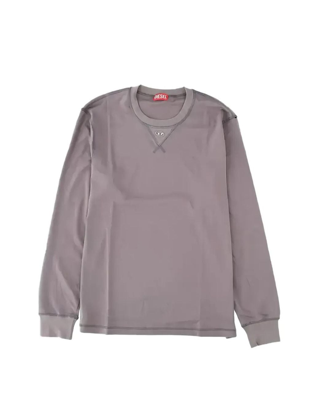 DIESEL Purple Logo-Plaque Long-Sleeved Sweater for men