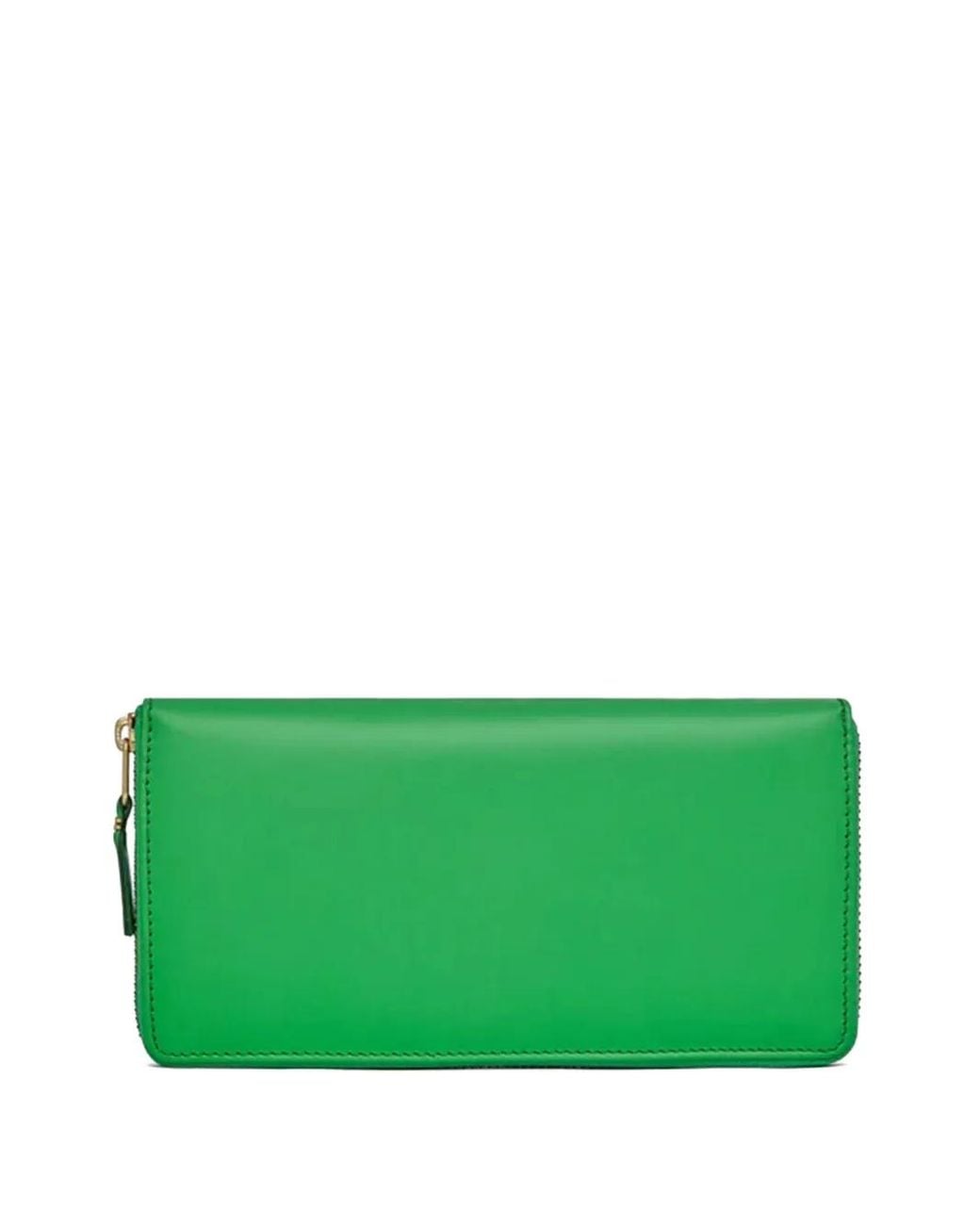 Comme des Garçons Green Zip-Around Leather Wallet for men