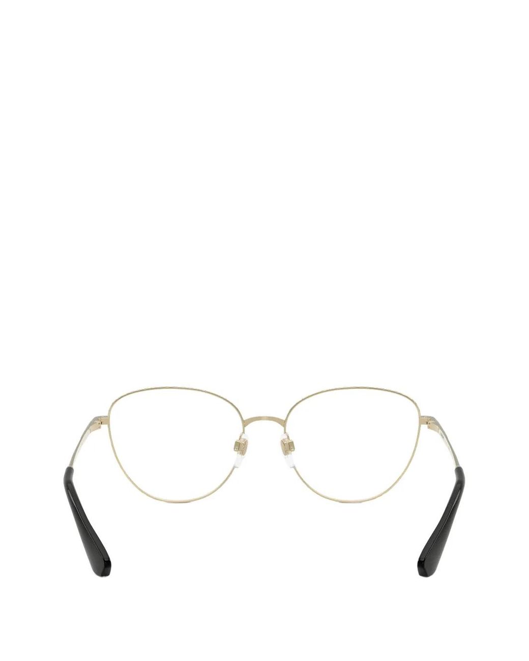 Burberry White Engraved Round-Frame Glasses