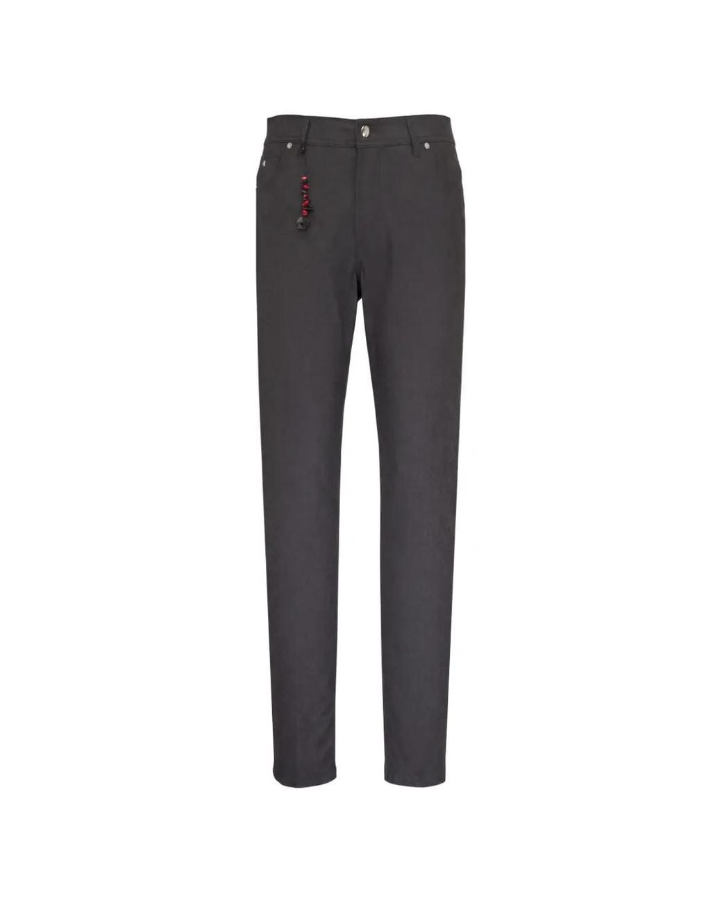 Marco Pescarolo Gray Flannel Trousers for men