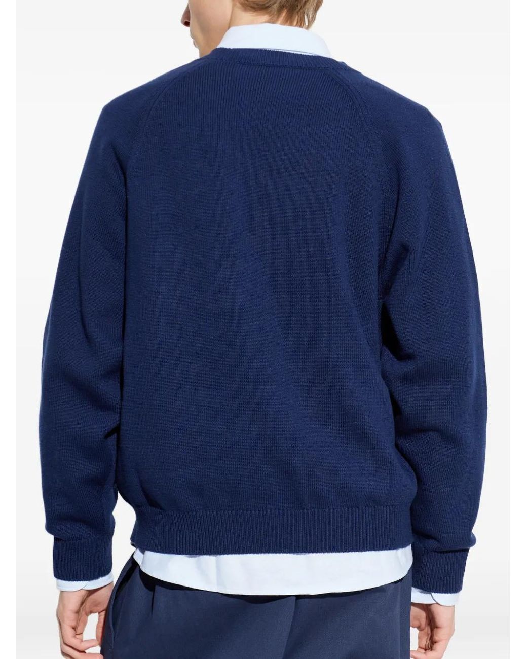 KENZO Blue Sweater With Patches for men