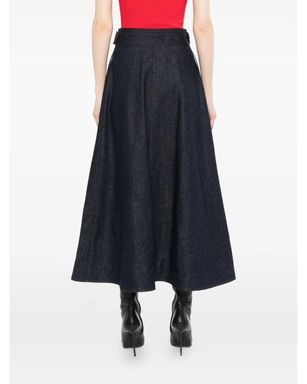 Adam Lippes Blue Caspian Skirt