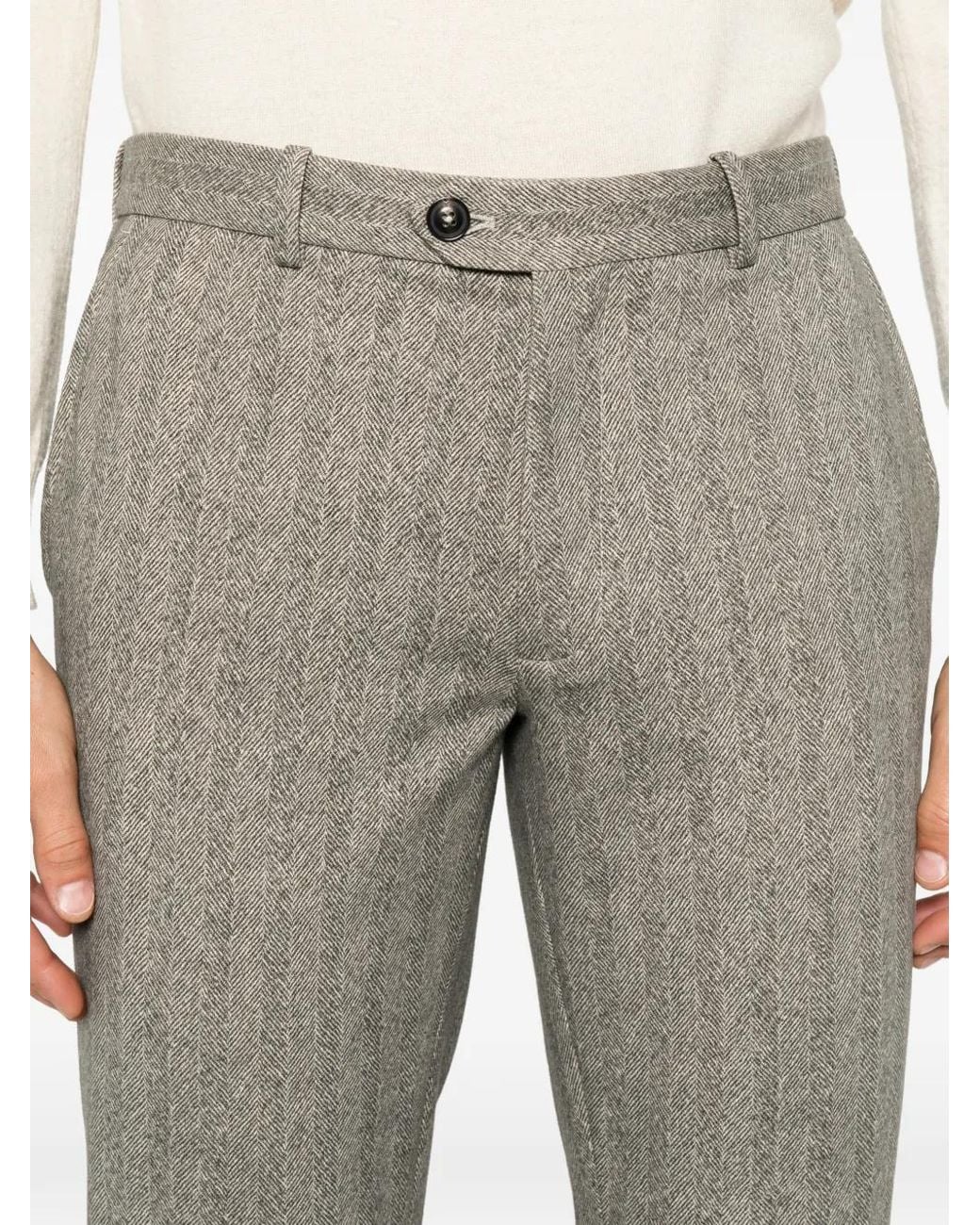 Circolo 1901 Gray Pantalon À Chevrons for men