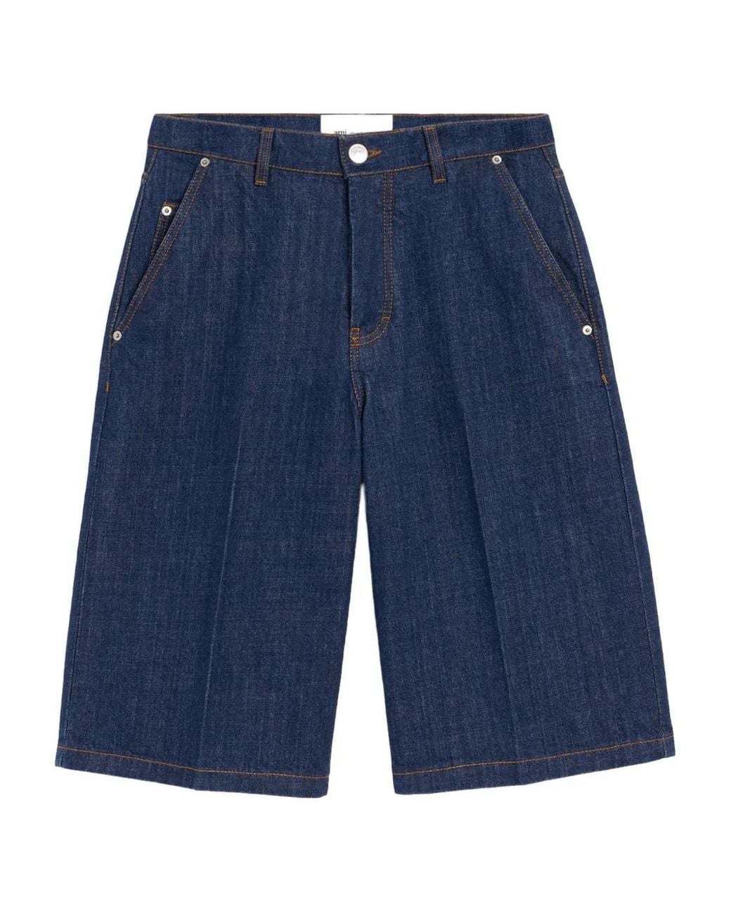 AMI Blue Loose Bermuda Shorts for men