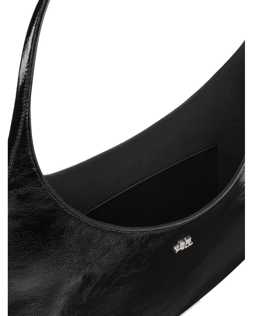 Courreges Black Holy Naplack Tote Bag