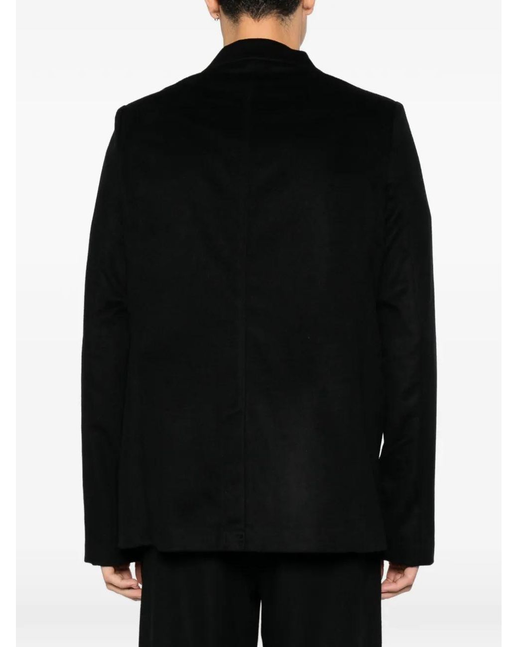 Frenckenberger Black Peak-Lapel Suit Blazer for men