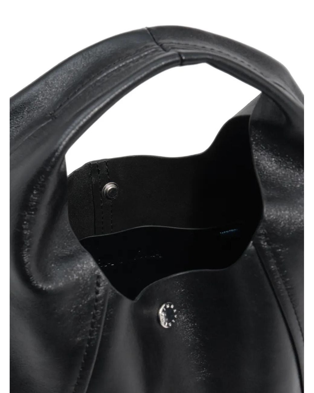 Bimba Y Lola Black Small Leather Paper Bag