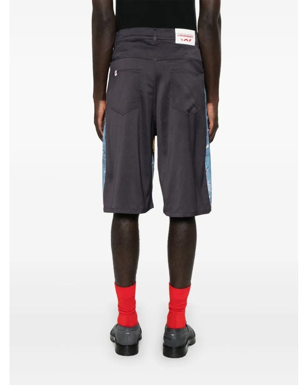 Charles Jeffrey Blue Striped Shorts for men
