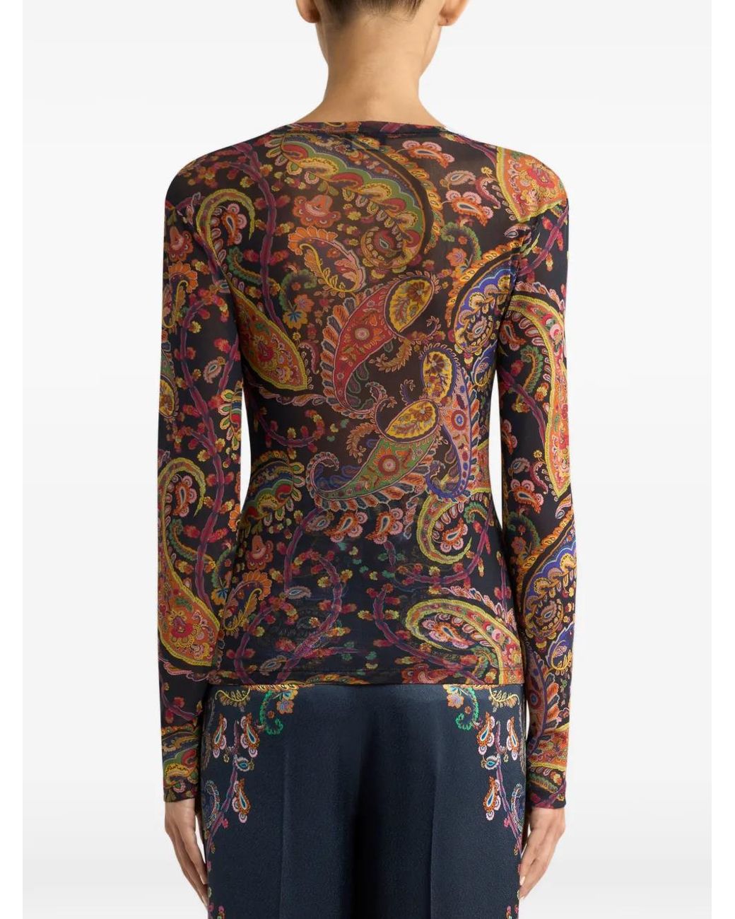 Etro Brown Paisley-pattern Top