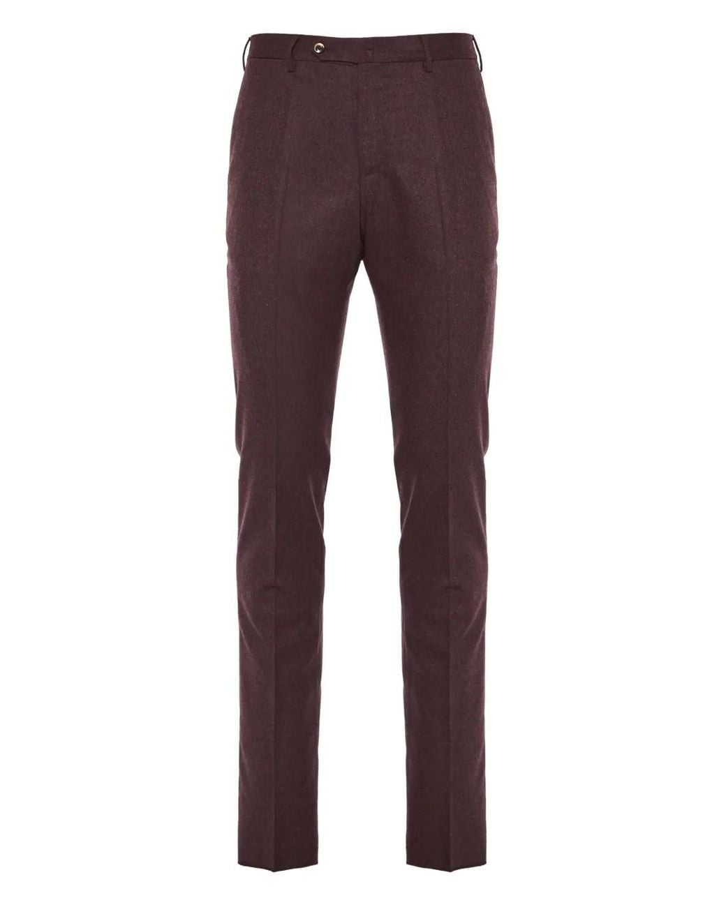 PT Torino Purple Wool-Blend Trousers for men