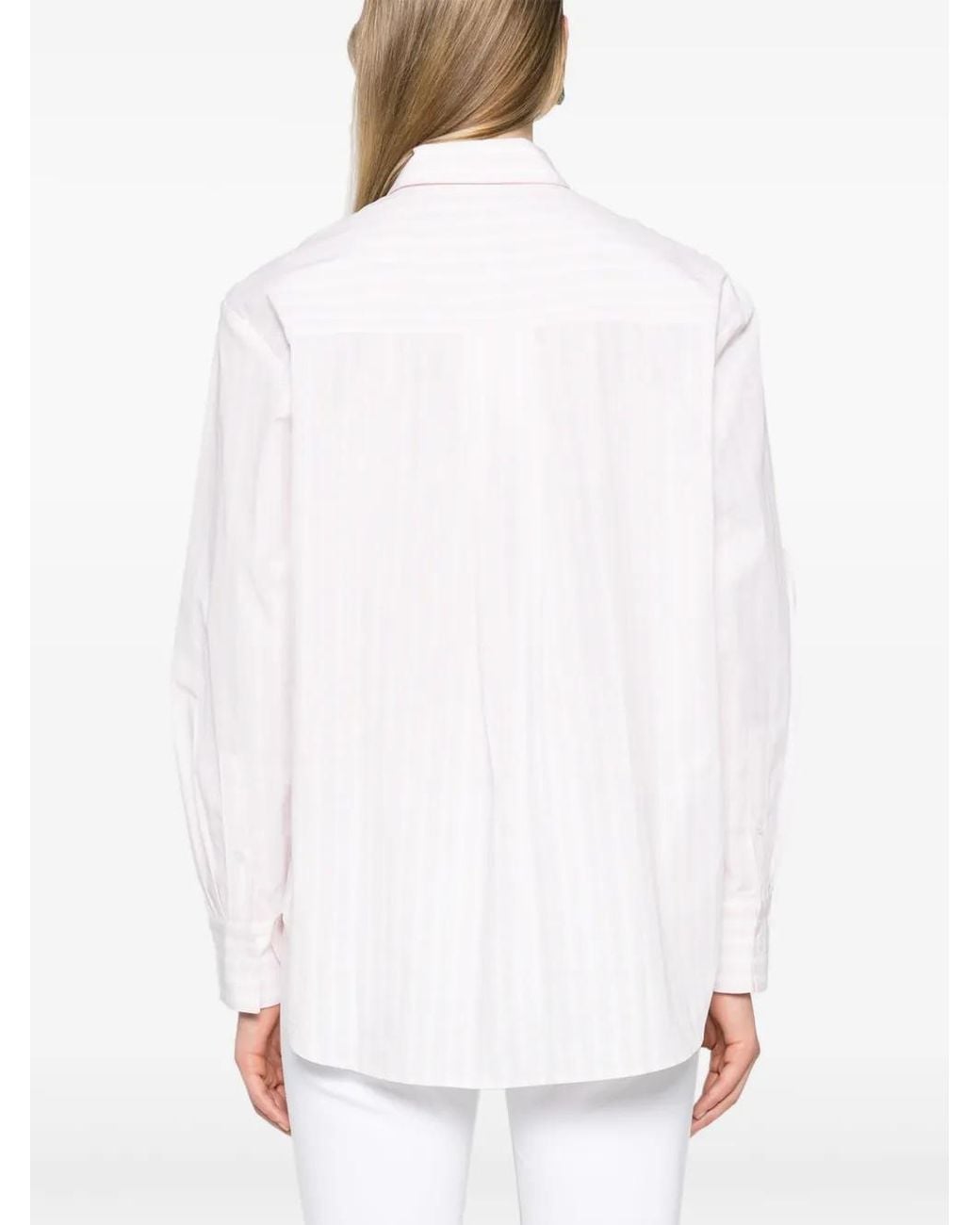 Tommy Hilfiger White Striped Poplin Shirt