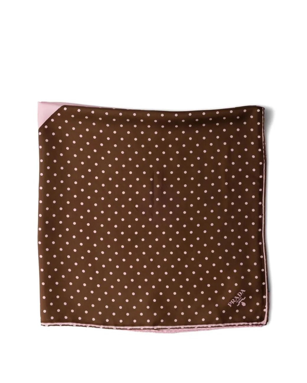 Prada Brown Printed Twill Scarf 90