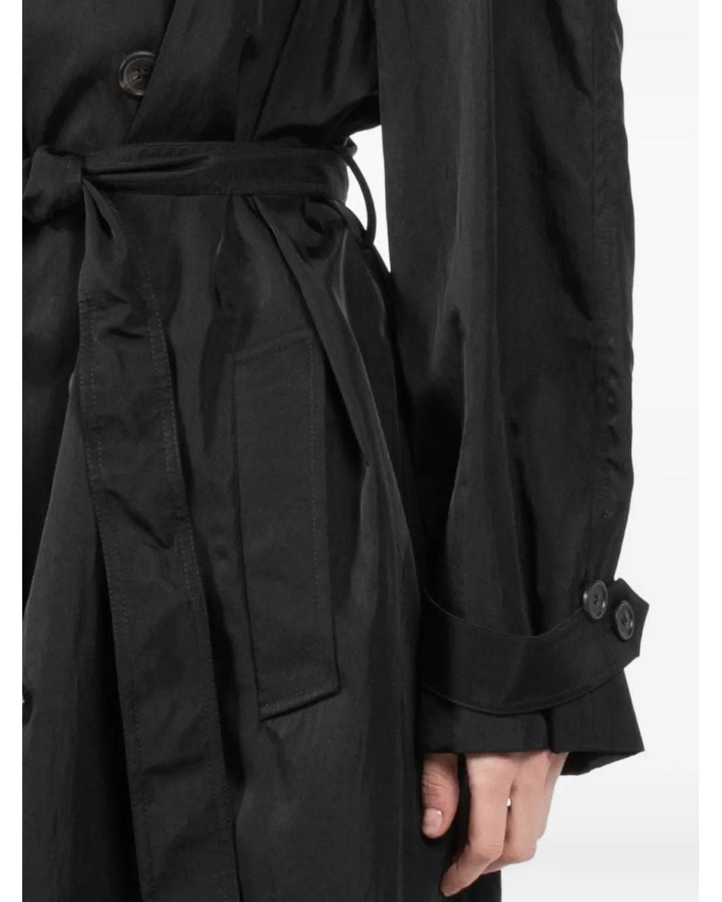 Wardrobe NYC Black Technical Trench Coat