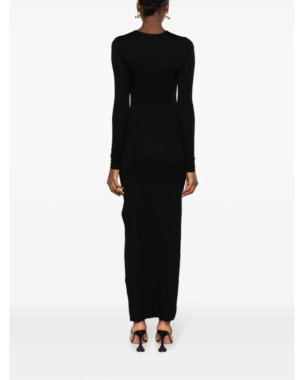 MANURI Black Mary Jean Chain-Link Maxi Dress