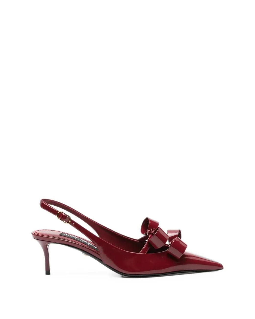 Dolce & Gabbana Purple Calfskin Slingback Pumps