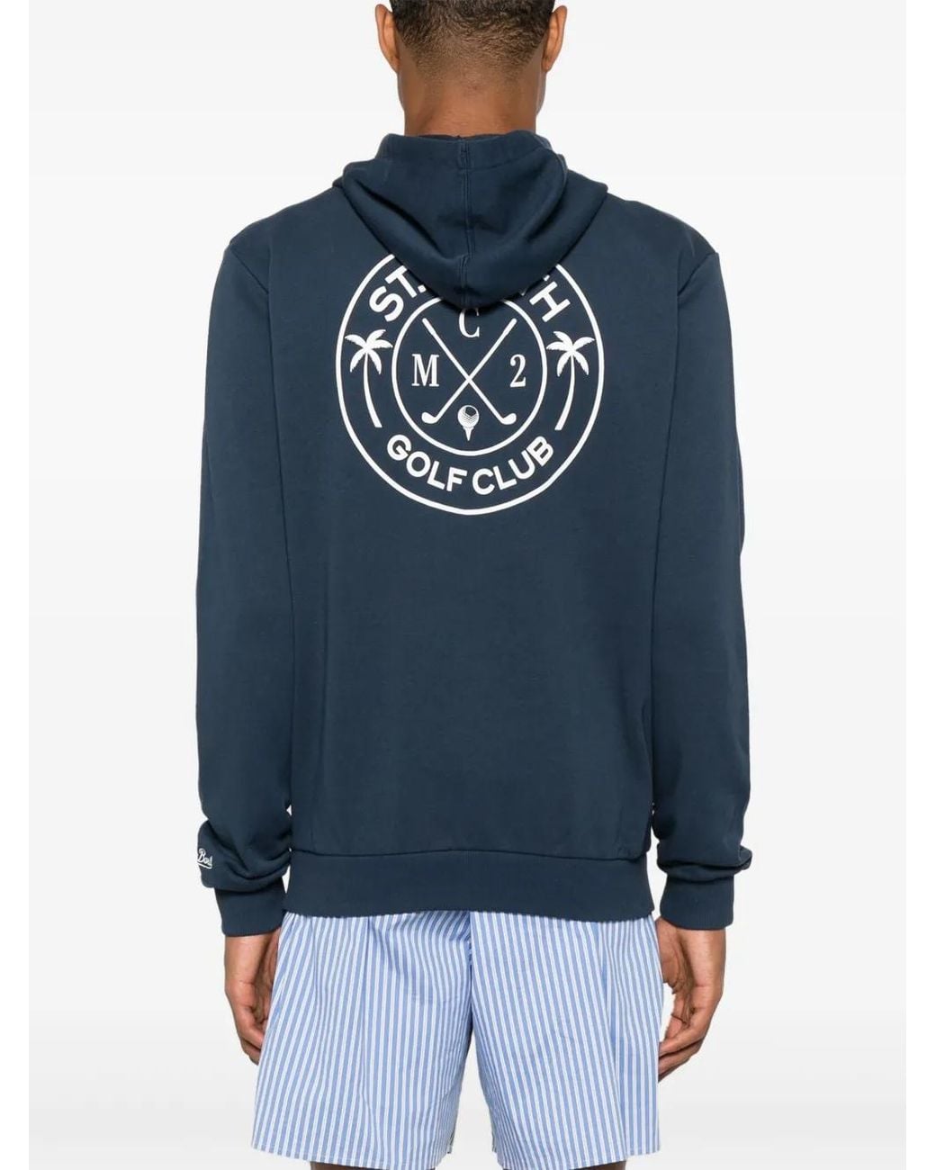 Mc2 Saint Barth Blue Danny Zip-Up Hoodie for men