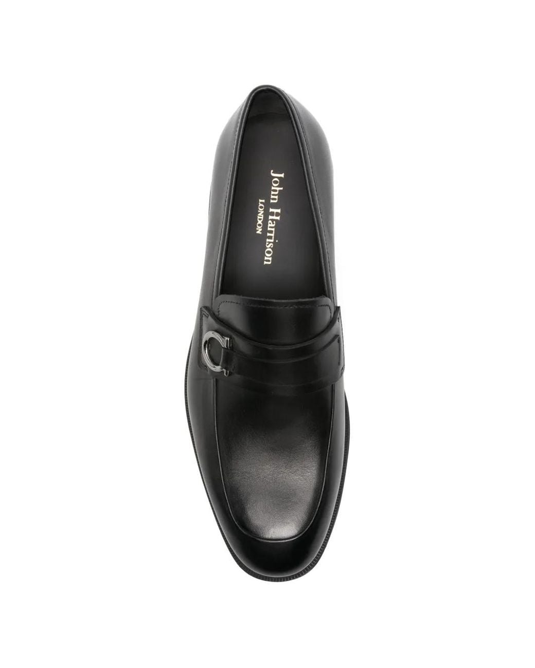 JOHN HARRISON Black Leather Loafers for men