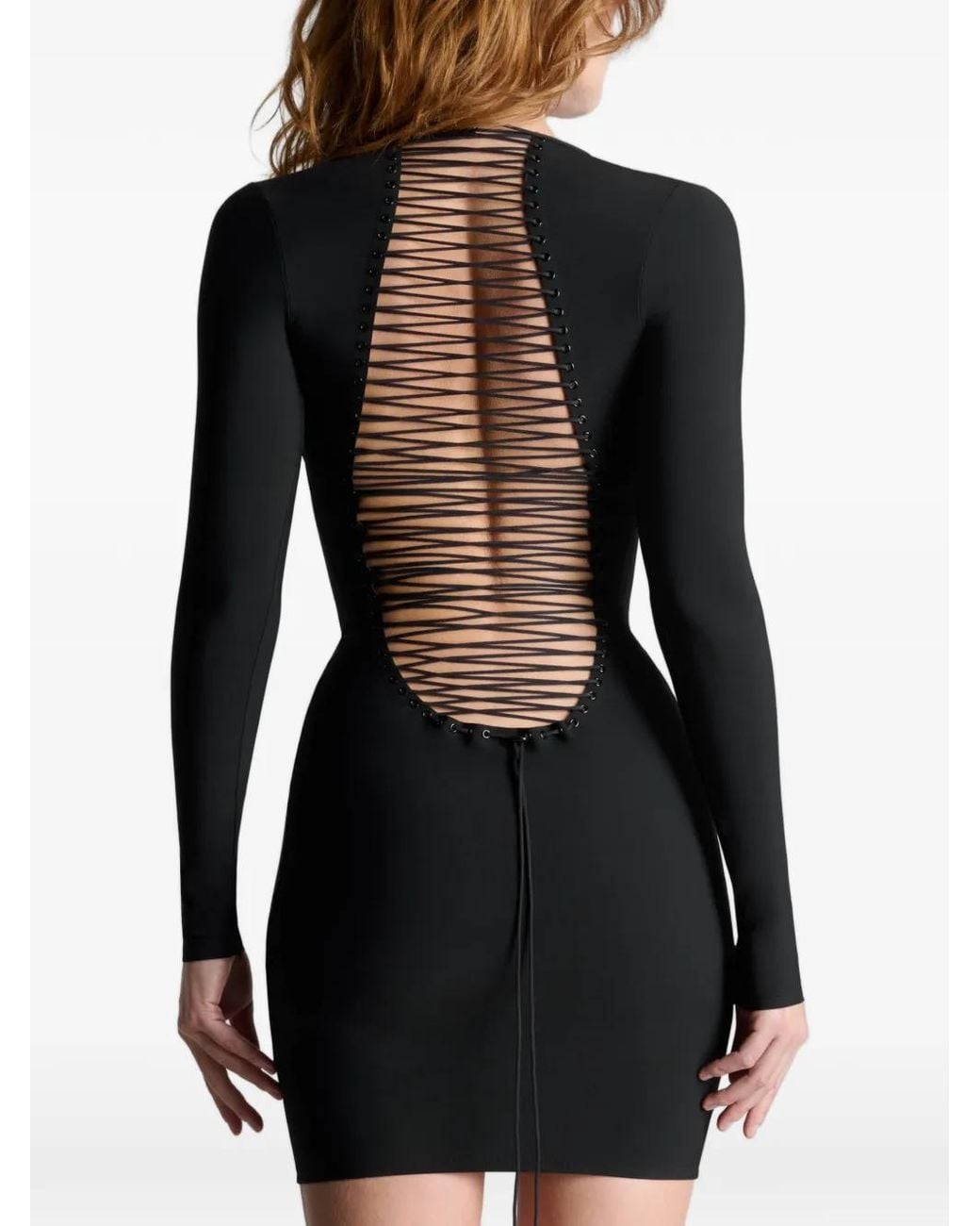 Maison Close Black Nuit Infinie Open-Back Mini Dress