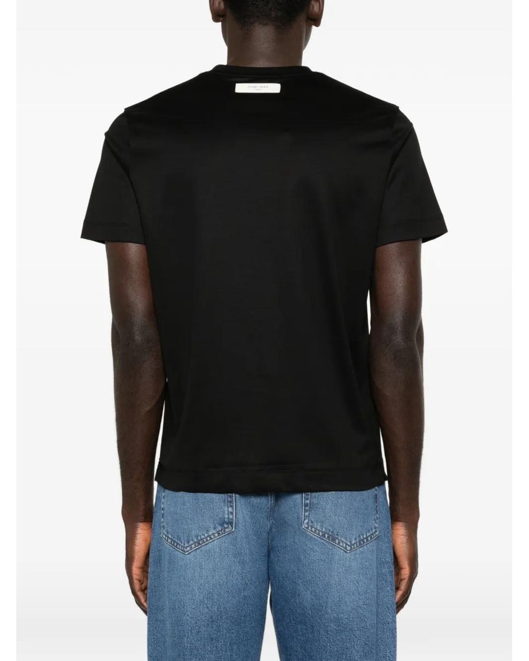 IVORY PARIS Black T-Shirt À Col Rond for men
