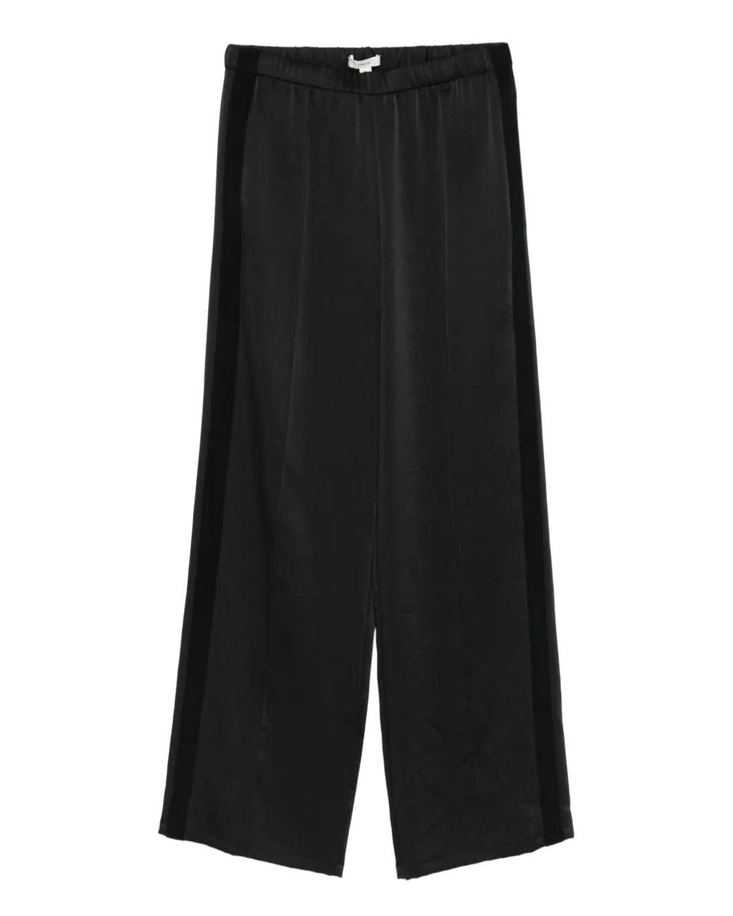 Vince Black Side-Stripe Trousers