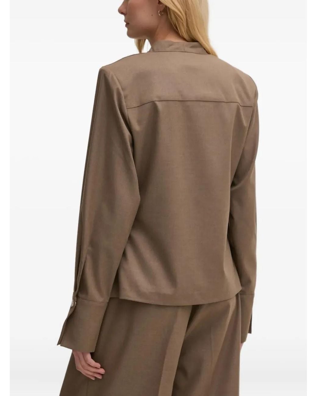 Gestuz Natural Wrap-Effect Belted Top
