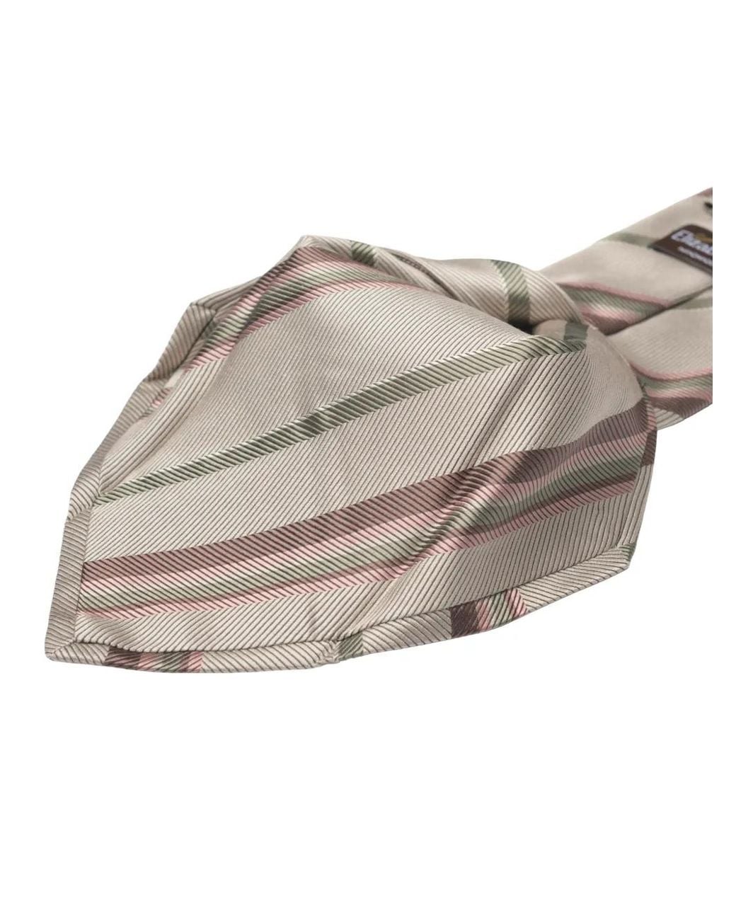 Elizabetta White Lugano Jacquard-Stripe Tie for men