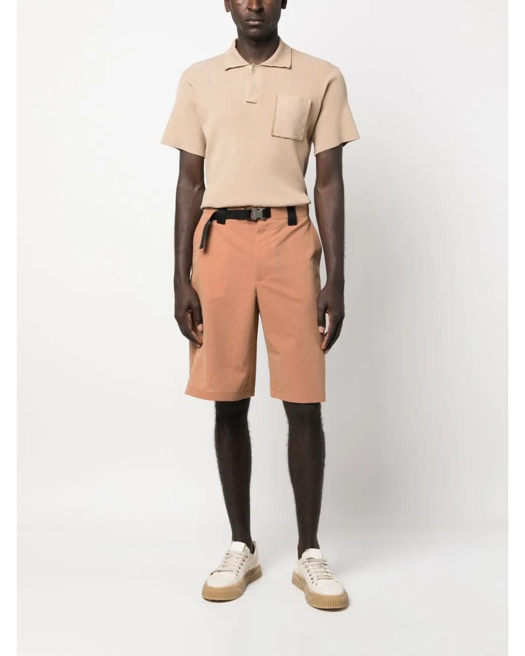 Jacquemus Brown 'le Short Meio' Belted Shorts for men