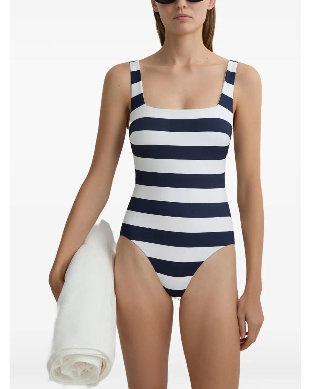Bondi Born Blue Margot Striped Swimsuit
