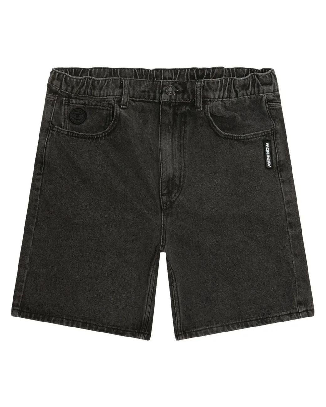 Aape By A Bathing Ape Black Logo-Patch Shorts for men